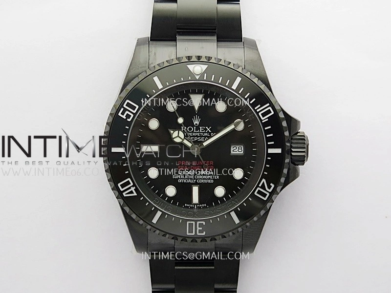 Sea-Dweller 126660 Blaken Style01 BP Best Edition Black Dial On DLC Bracelet SH3135