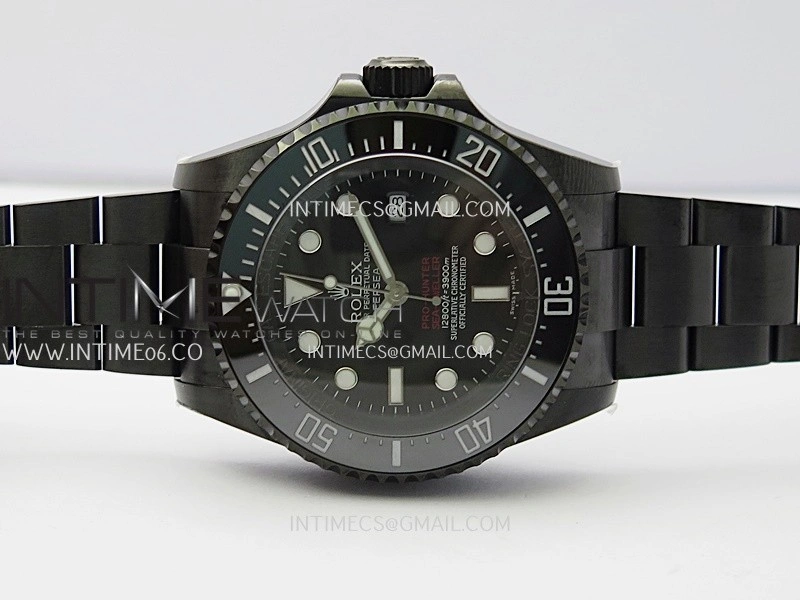 Sea-Dweller 126660 Blaken Style01 BP Best Edition Black Dial On DLC Bracelet SH3135