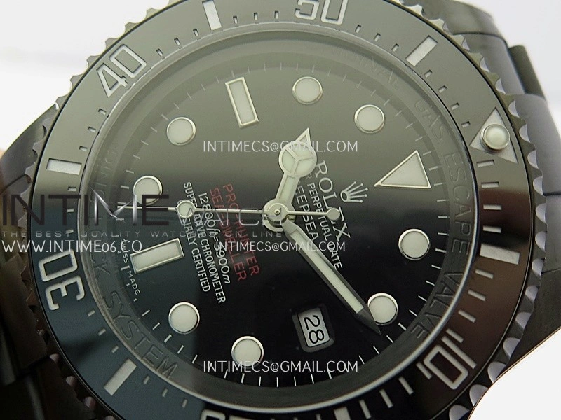 Sea-Dweller 126660 Blaken Style01 BP Best Edition Black Dial On DLC Bracelet SH3135