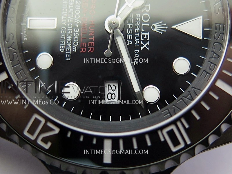 Sea-Dweller 126660 Blaken Style01 BP Best Edition Black Dial On DLC Bracelet SH3135