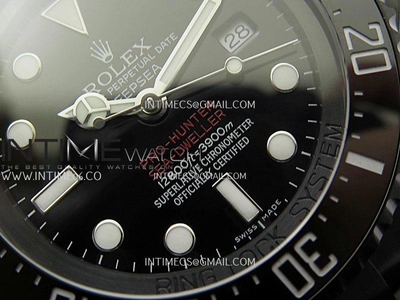 Sea-Dweller 126660 Blaken Style01 BP Best Edition Black Dial On DLC Bracelet SH3135