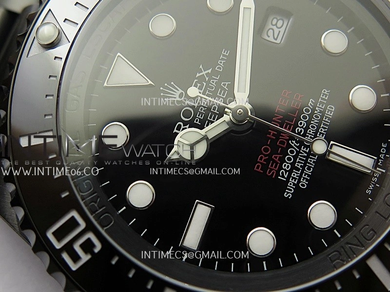 Sea-Dweller 126660 Blaken Style01 BP Best Edition Black Dial On DLC Bracelet SH3135