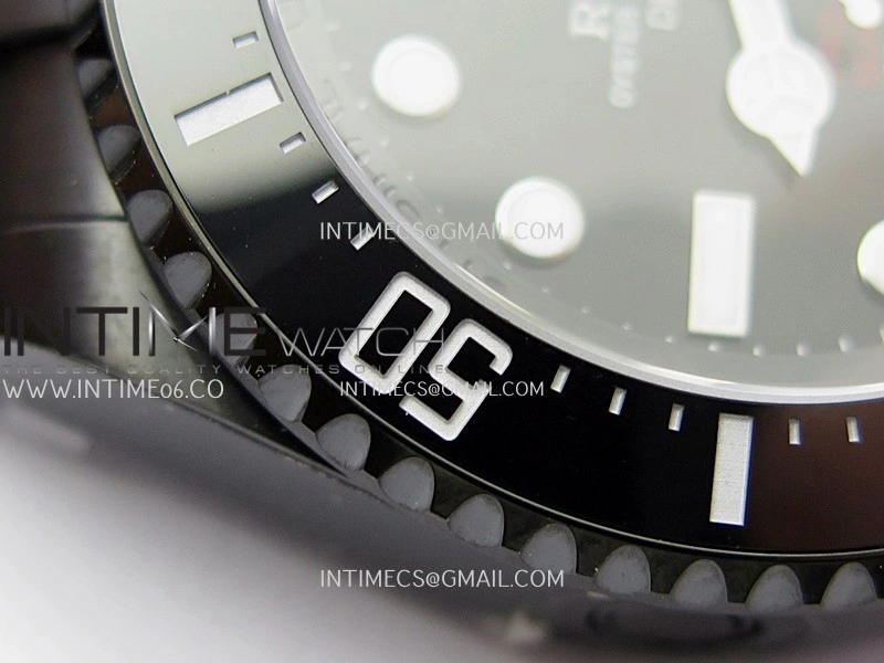 Sea-Dweller 126660 Blaken Style01 BP Best Edition Black Dial On DLC Bracelet SH3135