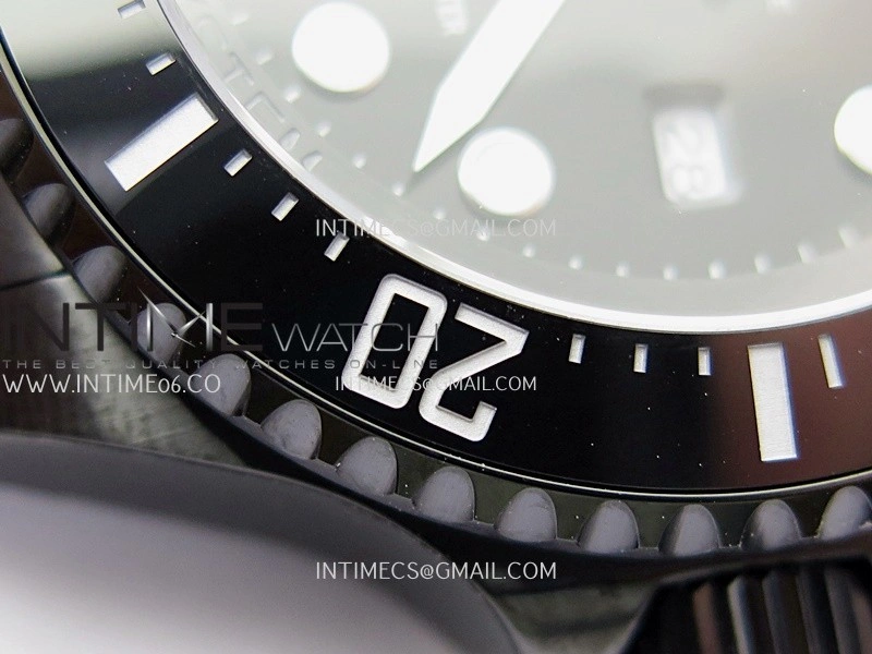 Sea-Dweller 126660 Blaken Style01 BP Best Edition Black Dial On DLC Bracelet SH3135