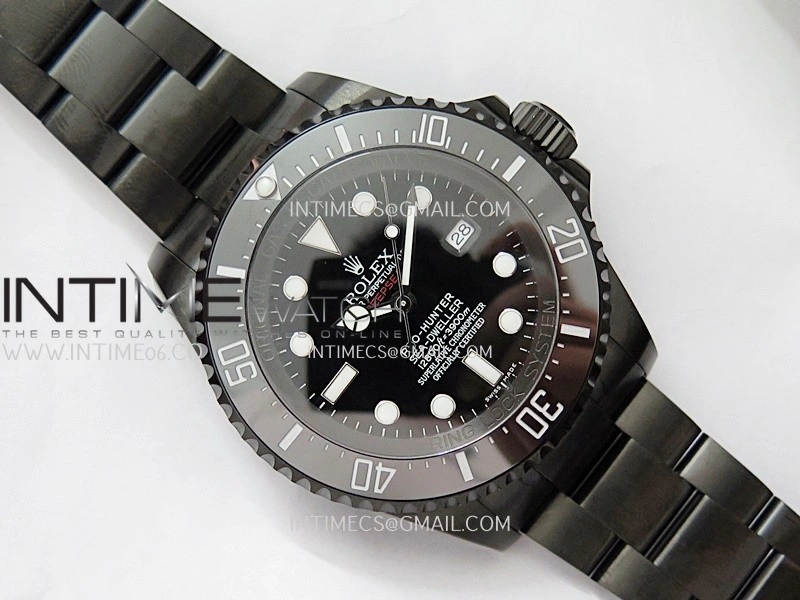 Sea-Dweller 126660 Blaken Style02 BP Best Edition Black Dial On DLC Bracelet SH3135