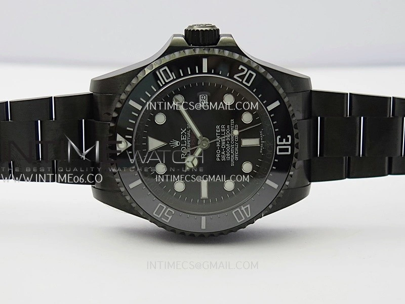 Sea-Dweller 126660 Blaken Style02 BP Best Edition Black Dial On DLC Bracelet SH3135