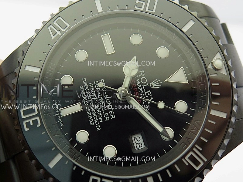 Sea-Dweller 126660 Blaken Style02 BP Best Edition Black Dial On DLC Bracelet SH3135