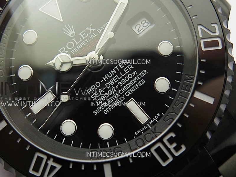 Sea-Dweller 126660 Blaken Style02 BP Best Edition Black Dial On DLC Bracelet SH3135