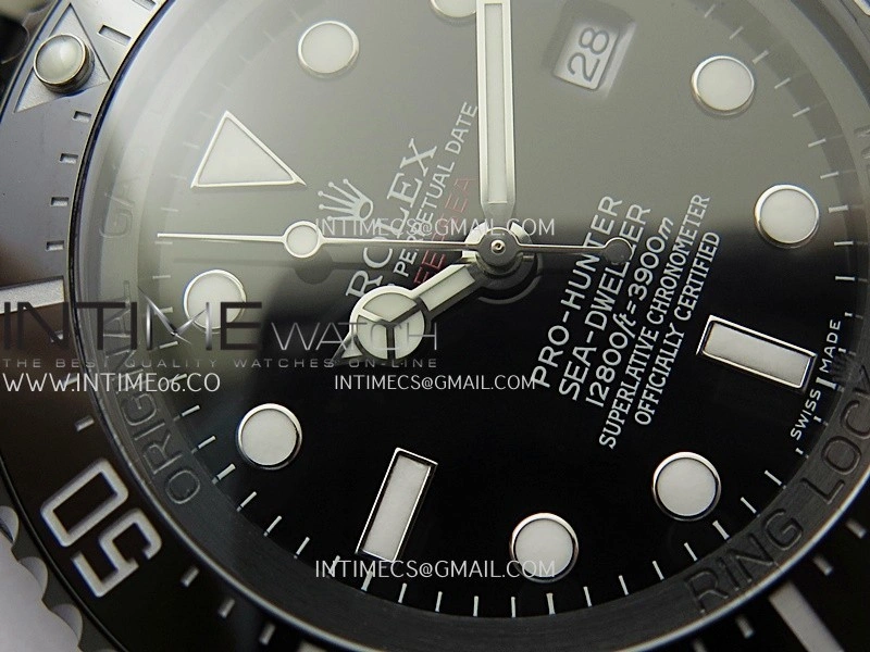 Sea-Dweller 126660 Blaken Style02 BP Best Edition Black Dial On DLC Bracelet SH3135