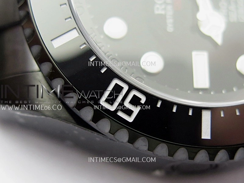 Sea-Dweller 126660 Blaken Style02 BP Best Edition Black Dial On DLC Bracelet SH3135