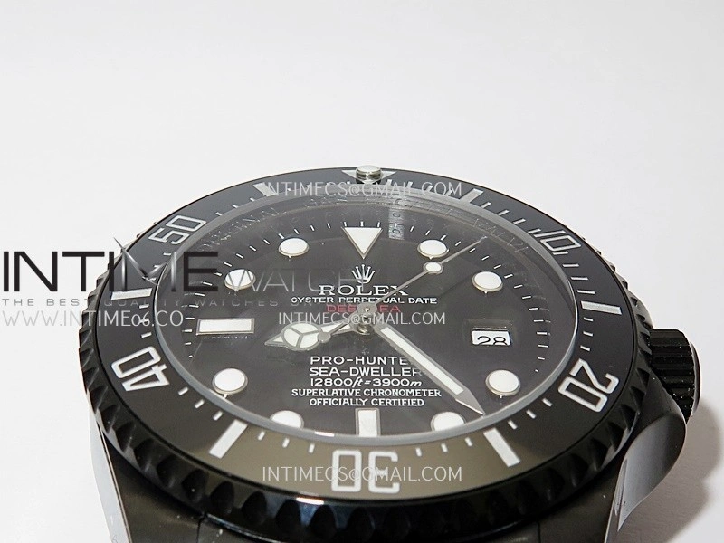 Sea-Dweller 126660 Blaken Style02 BP Best Edition Black Dial On DLC Bracelet SH3135
