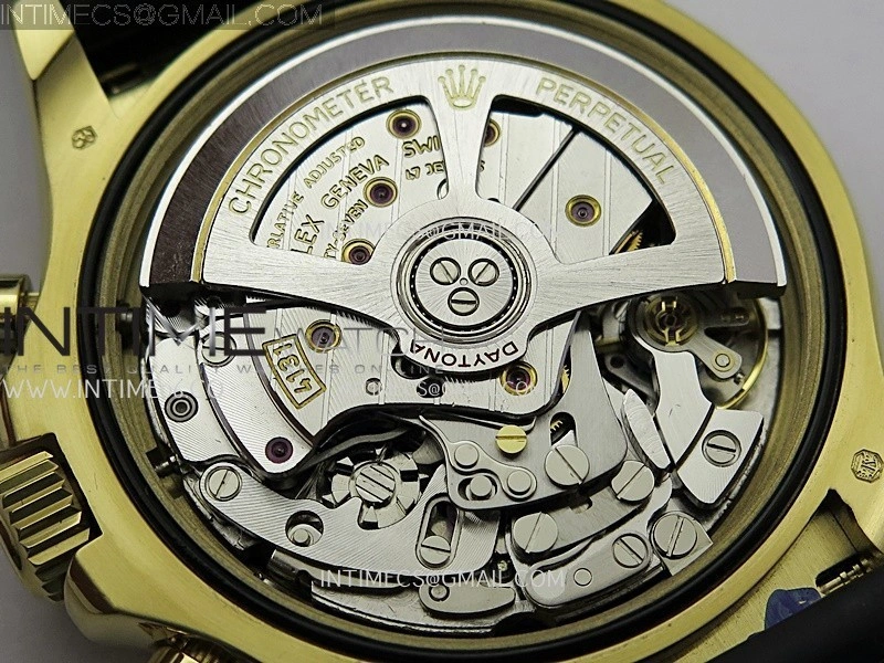 Daytona 126518 QF Gain Weight 1:1 Best Edition Black Dial Gold Subdial Diamonds Markers on Oysterflex Strap SH4131 V11