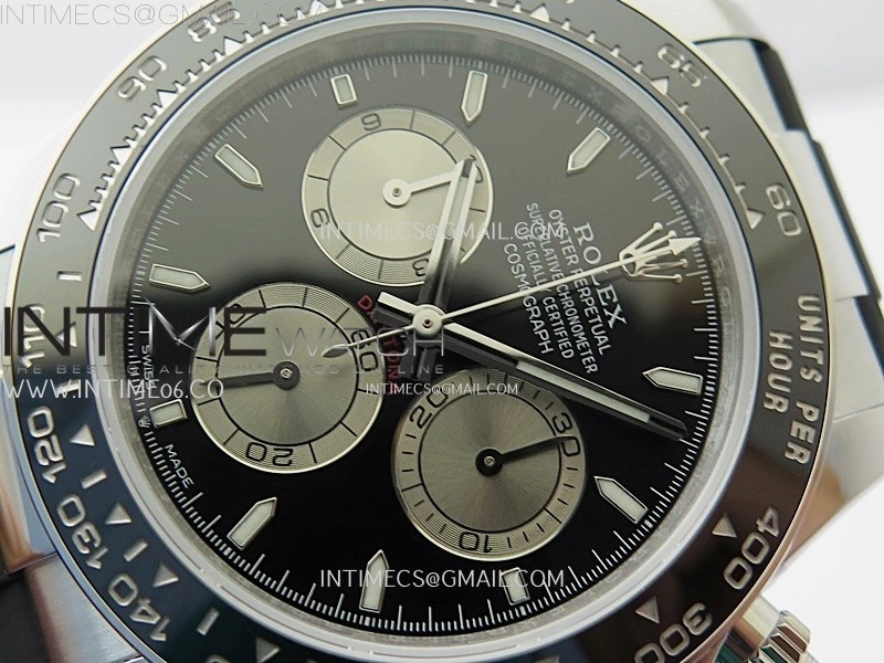 Daytona 126519 QF Gain Weight 1:1 Best Edition Black Dial Silver Subdial Sticks Markers on Oysterflex Strap SH4131 V11