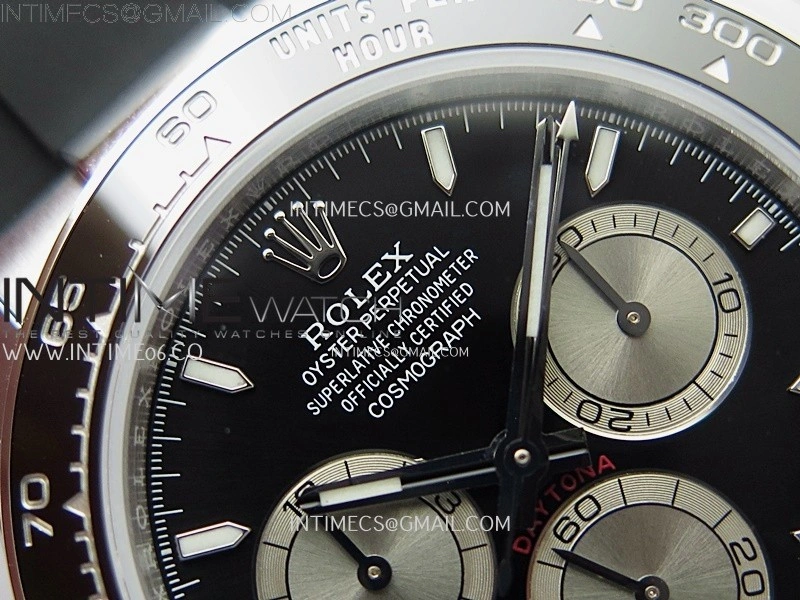 Daytona 126519 QF Gain Weight 1:1 Best Edition Black Dial Silver Subdial Sticks Markers on Oysterflex Strap SH4131 V11