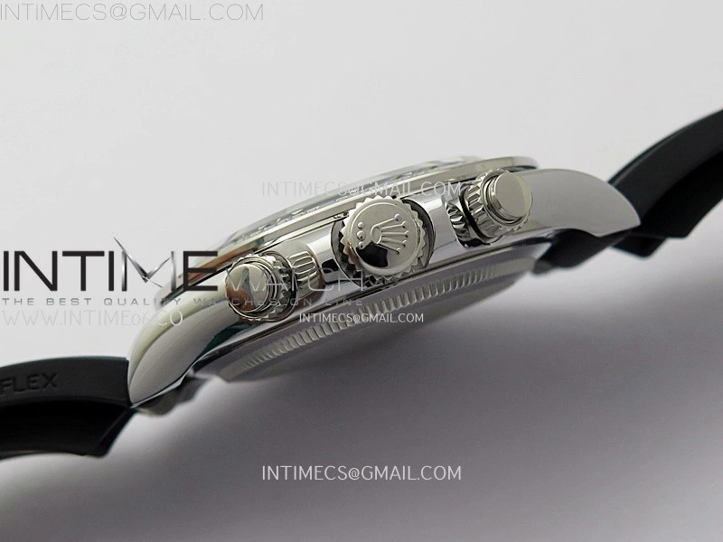 Daytona 126519 QF Gain Weight 1:1 Best Edition Black Dial Silver Subdial Sticks Markers on Oysterflex Strap SH4131 V11