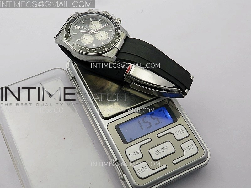 Daytona 126519 QF Gain Weight 1:1 Best Edition Black Dial Silver Subdial Sticks Markers on Oysterflex Strap SH4131 V11