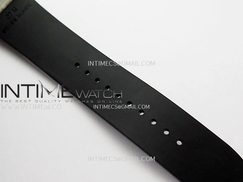 RM07 Paved Snowflake Cut Diamonds SS ZF Best Edition Black MOP Diamond Skeleton Dial On Black Rubber Strap Asian CRMA2 Clone
