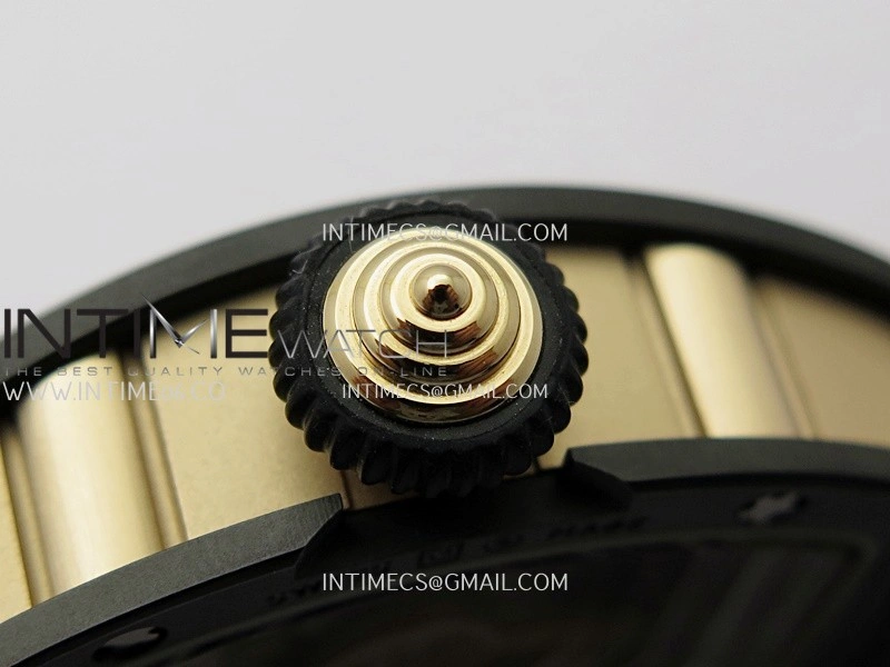 RM07 Real Black Ceramic RG ZF Best Edition Black MOP Diamond Skeleton Dial On Black Rubber Strap Asian CRMA2 Clone