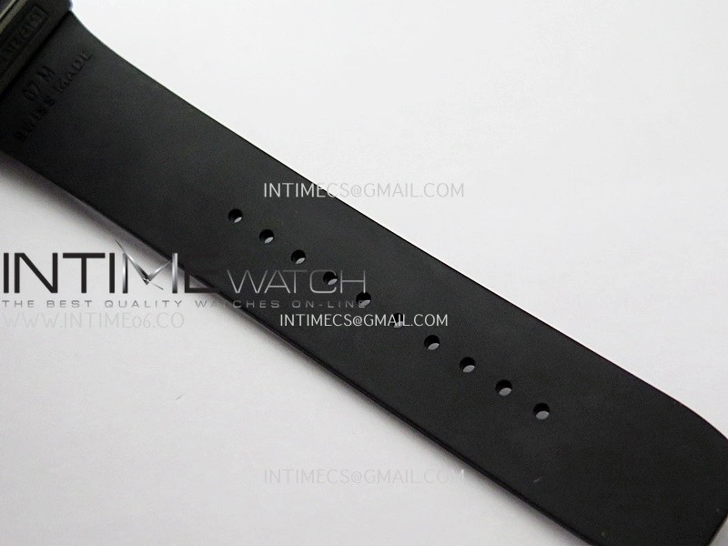 RM07 Real Black Ceramic RG ZF Best Edition Black MOP Diamond Skeleton Dial On Black Rubber Strap Asian CRMA2 Clone
