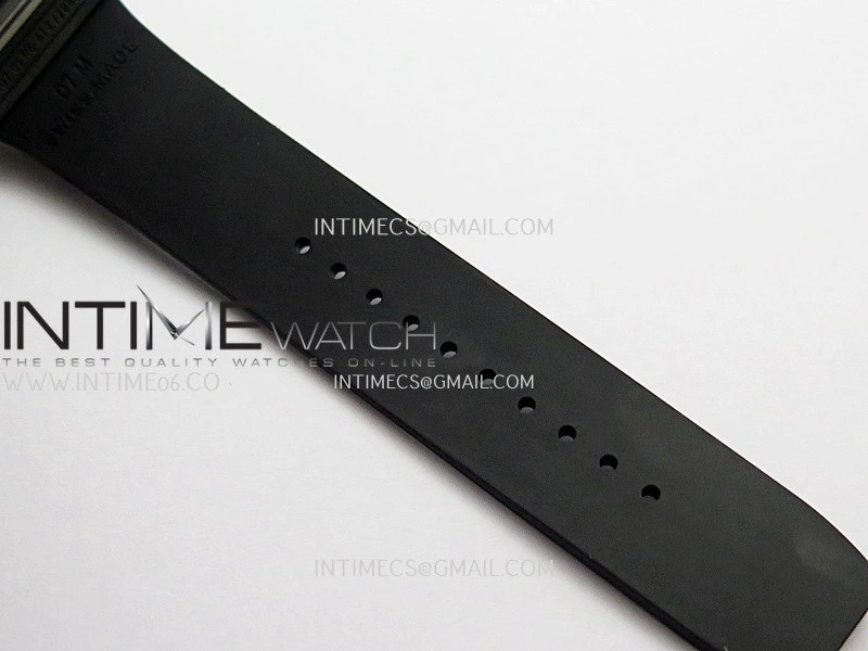 RM07 Real Black Ceramic Diamond Bezel YG ZF Best Edition Black MOP Diamond Skeleton Dial On Black Rubber Strap Asian CRMA2 Clone