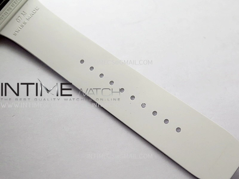 RM07 Real White Ceramic RG ZF Best Edition White MOP Diamond Skeleton Dial On White Rubber Strap Asian CRMA2 Clone
