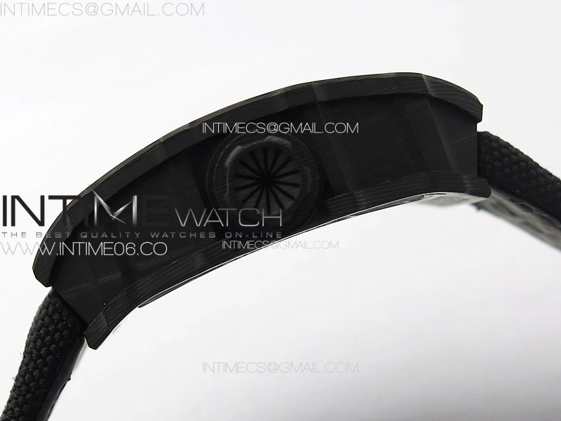 RM035-02 Forged Carbon Case KUF Best Edition Black Crown on Black Nylon Strap MIYOTA8215