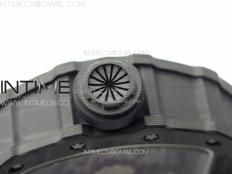 RM035-02 Forged Carbon Case KUF Best Edition Black Crown on Black Nylon Strap MIYOTA8215