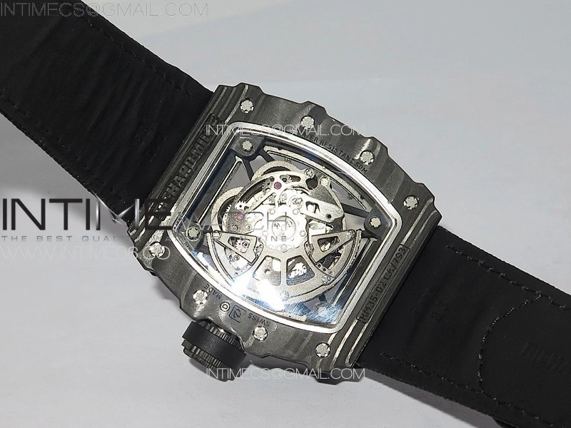 RM035-02 Forged Carbon Case KUF Best Edition Black Crown on Black Nylon Strap MIYOTA8215