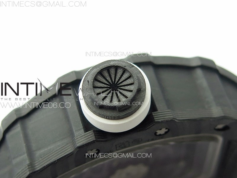RM035-02 Forged Carbon Case KUF Best Edition White Crown on White Nylon Strap MIYOTA8215