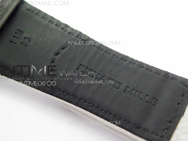 RM035-02 Forged Carbon Case KUF Best Edition White Crown on White Nylon Strap MIYOTA8215