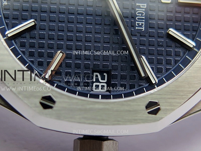 Royal Oak 41mm 15500 SS APSF Free Sprung 1:1 Best Edition Blue Textured Dial On SS Bracelet Super Clone A4302