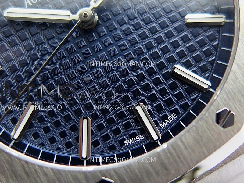 Royal Oak 41mm 15500 SS APSF Free Sprung 1:1 Best Edition Blue Textured Dial On SS Bracelet Super Clone A4302