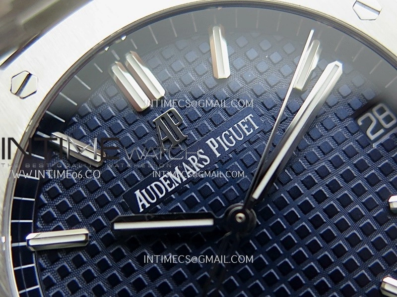 Royal Oak 41mm 15500 SS APSF Free Sprung 1:1 Best Edition Blue Textured Dial On SS Bracelet Super Clone A4302