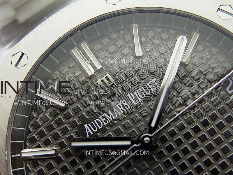 Royal Oak 41mm 15500 SS APSF Free Sprung 1:1 Best Edition Gray Textured Dial On SS Bracelet Super Clone A4302