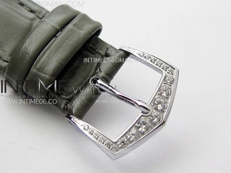Annual Calendar 4947G Full Paved Diamonds N1F Best Edition White MOP Dial on Green Leather Strap A324