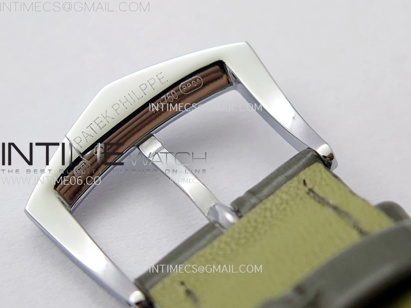 Annual Calendar 4947G Full Paved Diamonds N1F Best Edition White MOP Dial on Green Leather Strap A324