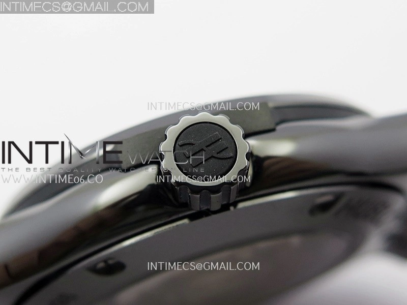 Classic Fusion 42mm Ceramic JJZF 1:1 Best Edition Black Carbon Dial On Black Gummy Strap