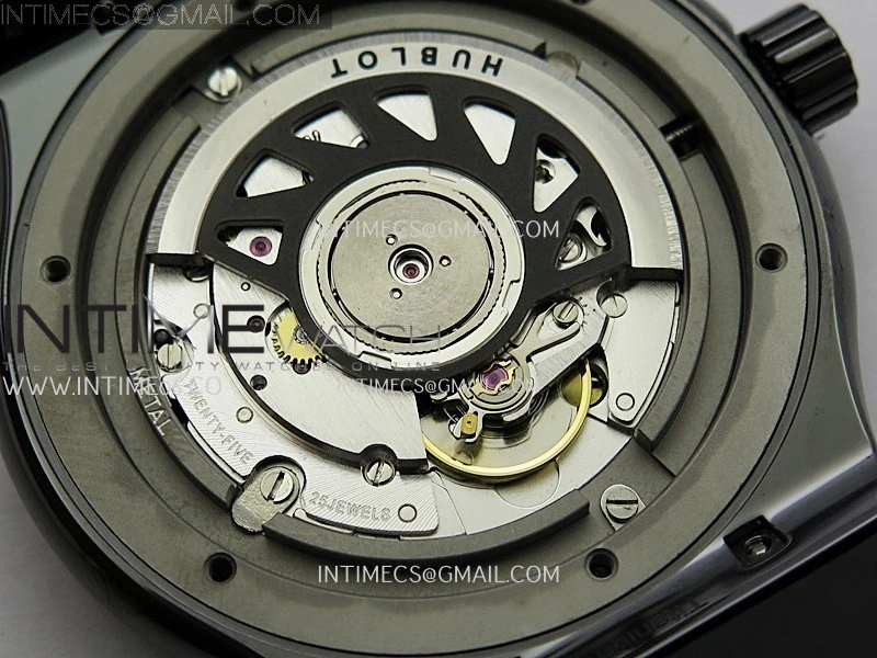 Classic Fusion 42mm Ceramic JJZF 1:1 Best Edition Black Carbon Dial On Black Gummy Strap