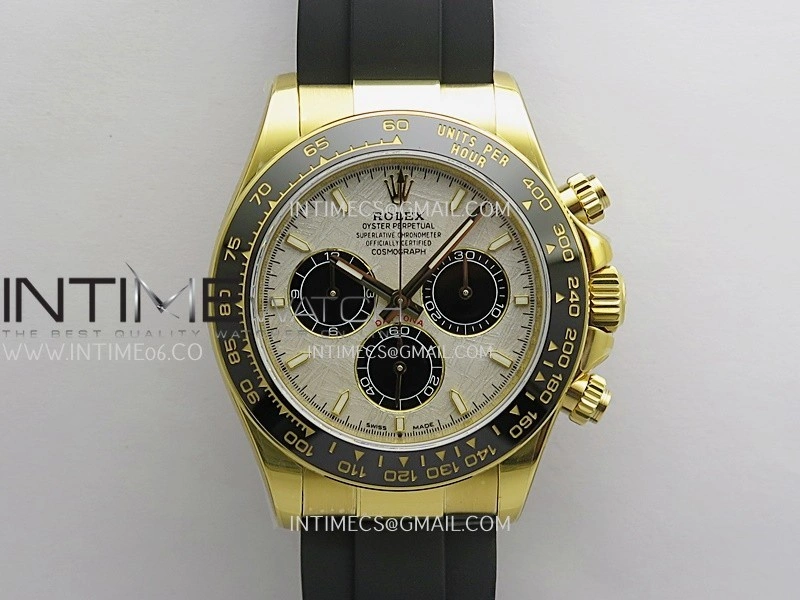 Daytona 126518 UFO Gain Weight 1:1 YG Best Edition Meteorite Dial On Oysterflex Rubber Strap UF4131