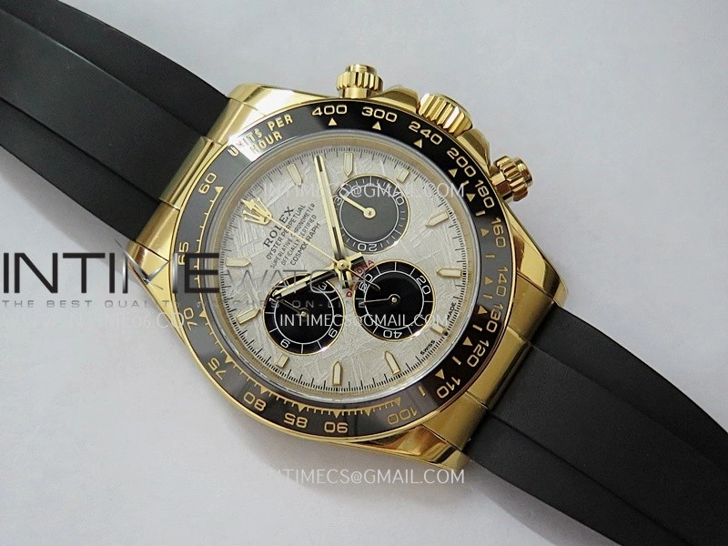 Daytona 126518 UFO Gain Weight 1:1 YG Best Edition Meteorite Dial On Oysterflex Rubber Strap UF4131