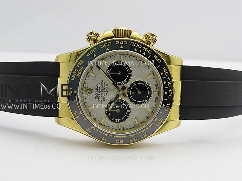Daytona 126518 UFO Gain Weight 1:1 YG Best Edition Meteorite Dial On Oysterflex Rubber Strap UF4131