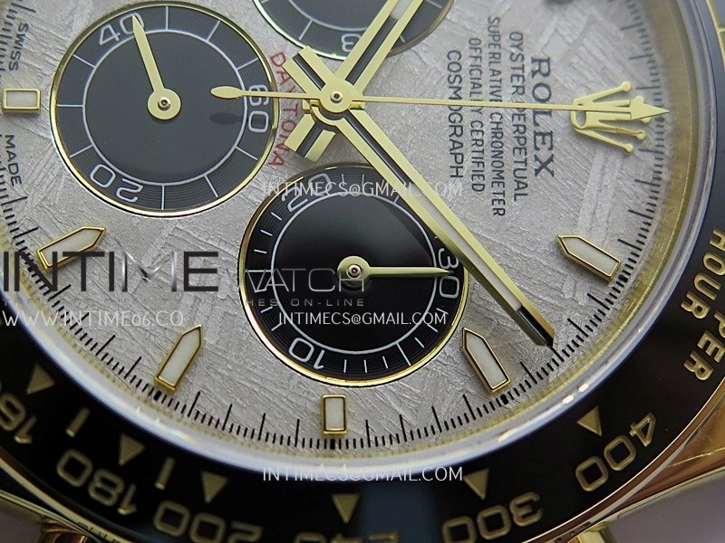 Daytona 126518 UFO Gain Weight 1:1 YG Best Edition Meteorite Dial On Oysterflex Rubber Strap UF4131