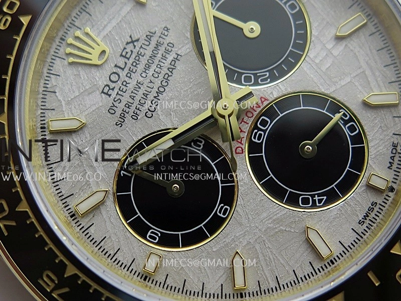 Daytona 126518 UFO Gain Weight 1:1 YG Best Edition Meteorite Dial On Oysterflex Rubber Strap UF4131