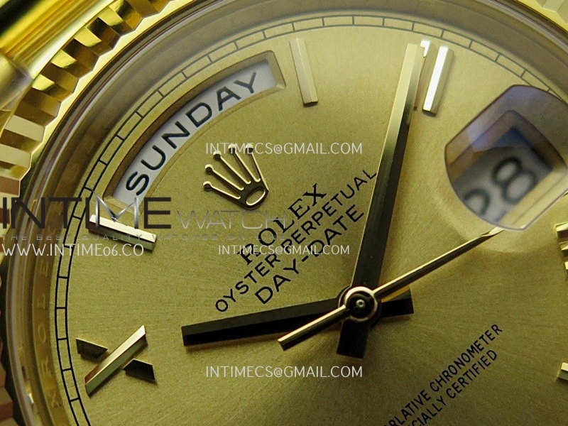 Day Date 40 YG 228238 THBF 1:1 Gain Weight Best Edition Gold Dial Roman Marker on President Bracelet VR3255 V3
