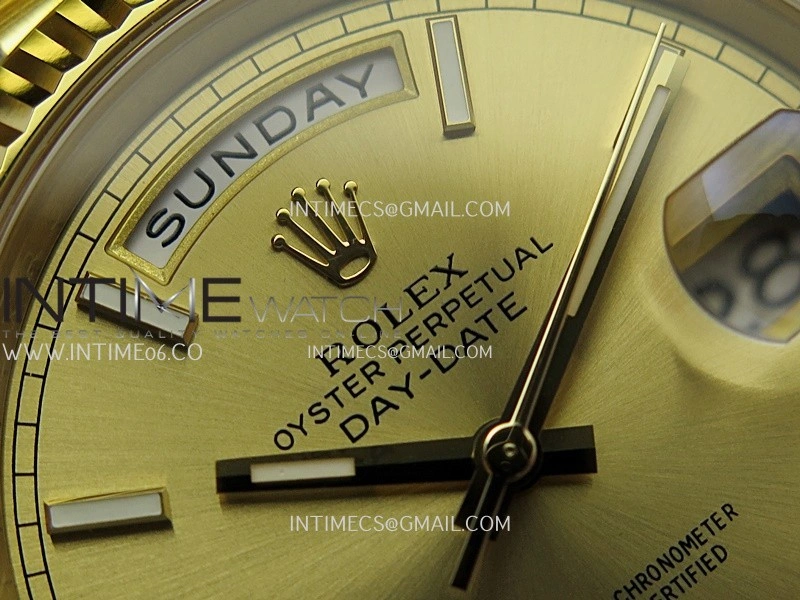 Day Date 40 YG 228238 THBF 1:1 Gain Weight Best Edition Gold Dial Stick Marker on President Bracelet VR3255 V3