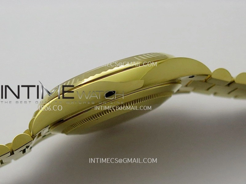 Day Date 40 YG 228238 THBF 1:1 Gain Weight Best Edition Gold Dial Stick Marker on President Bracelet VR3255 V3