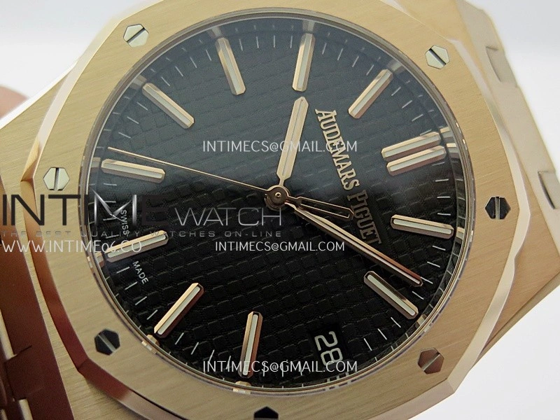 Royal Oak 15510 Gain Weight RG DDF 1:1 Best Edition Black Dial On RG Bracelet Super Clone DD4302