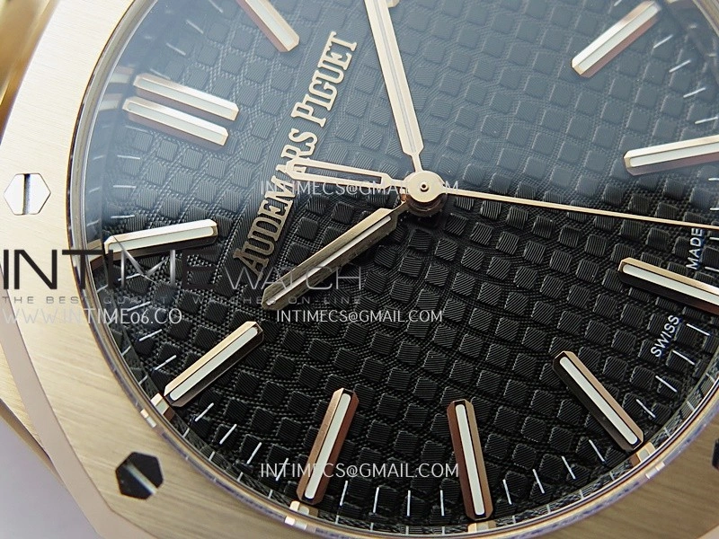 Royal Oak 15510 Gain Weight RG DDF 1:1 Best Edition Black Dial On RG Bracelet Super Clone DD4302