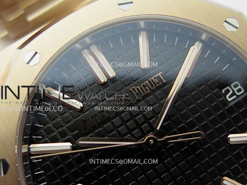 Royal Oak 15510 Gain Weight RG DDF 1:1 Best Edition Black Dial On RG Bracelet Super Clone DD4302