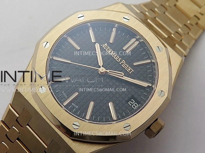 Royal Oak 15510 Gain Weight RG DDF 1:1 Best Edition Black Dial On RG Bracelet Super Clone DD4302
